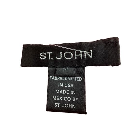 NWT St. John Women’s Dress Size 14 Boucle Fine Knit Short Sleeve Shades Of Pink - Picture 5 of 6